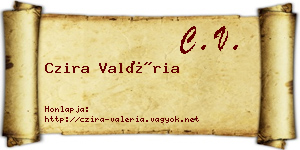 Czira Valéria névjegykártya