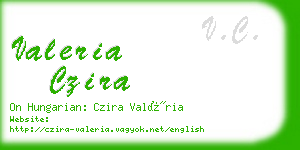valeria czira business card